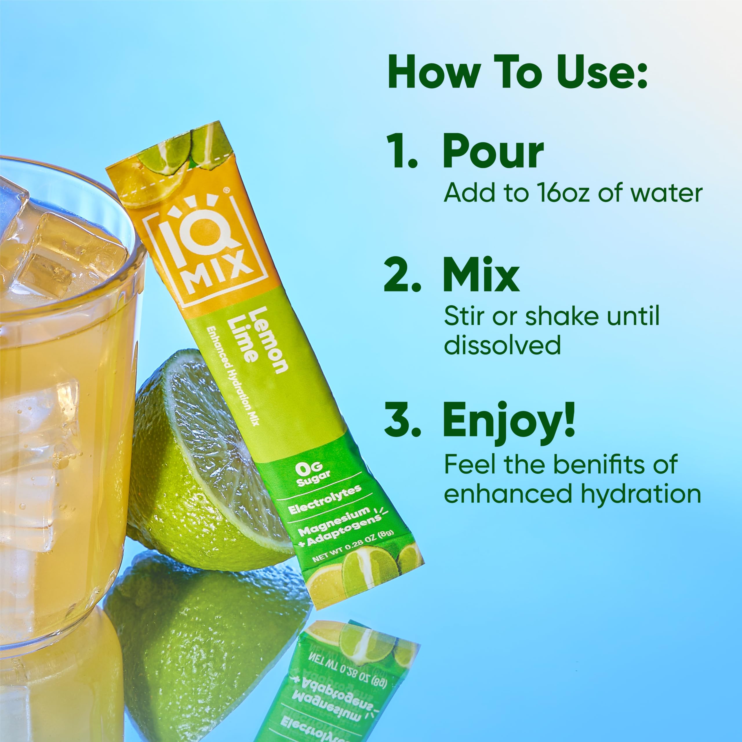 IQMIX label highlighting Lion’s Mane and Magtein magnesium for mental focus