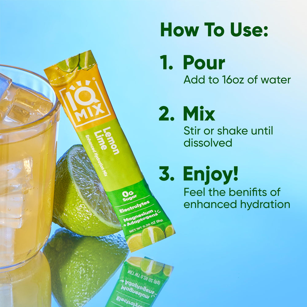 IQMIX label highlighting Lion’s Mane and Magtein magnesium for mental focus