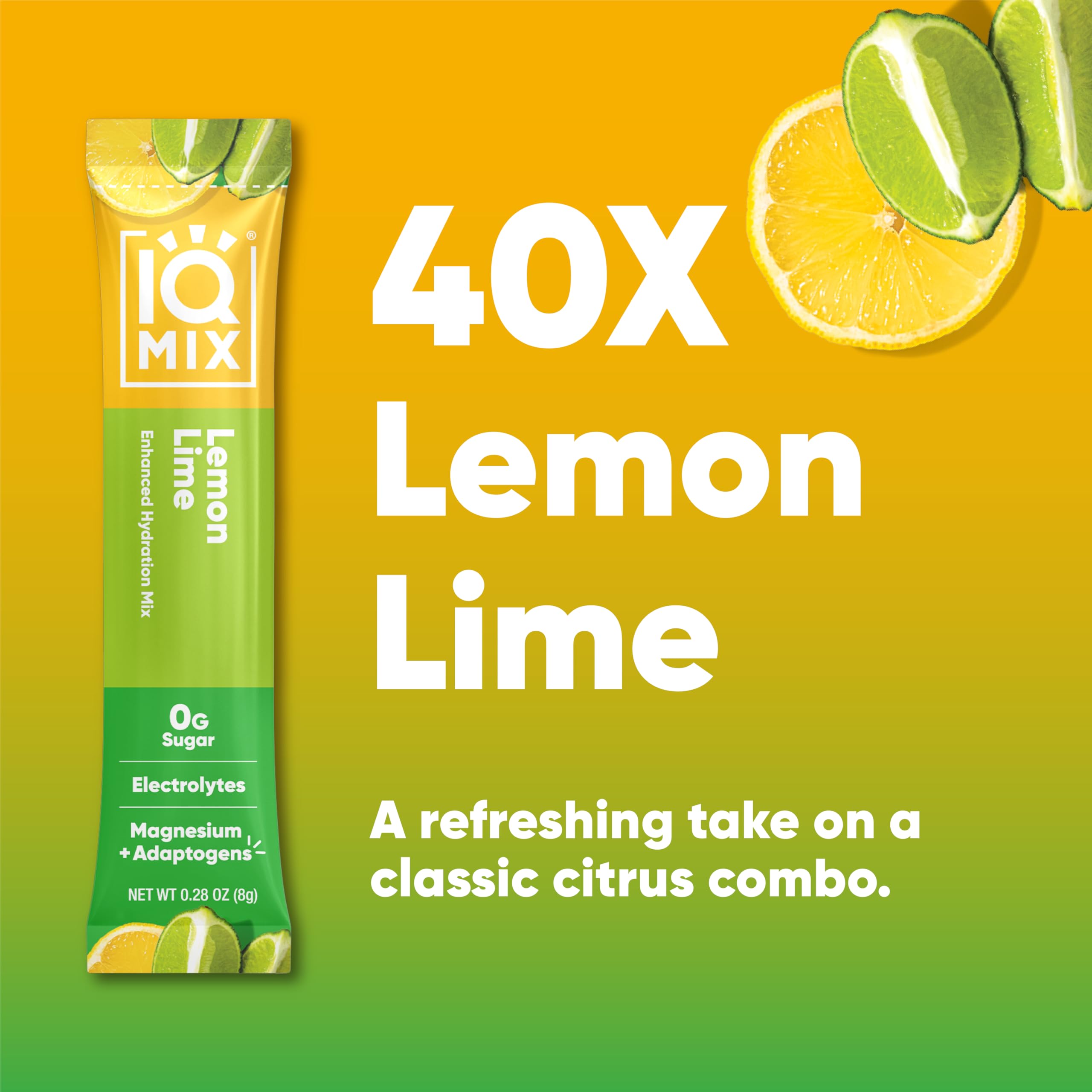 IQMIX front packaging showing a sugar-free electrolyte formula for on-the-go hydration