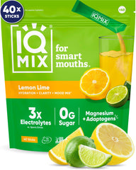 IQBAR IQMIX lemon-lime packet ready to mix for crisp hydration and focus