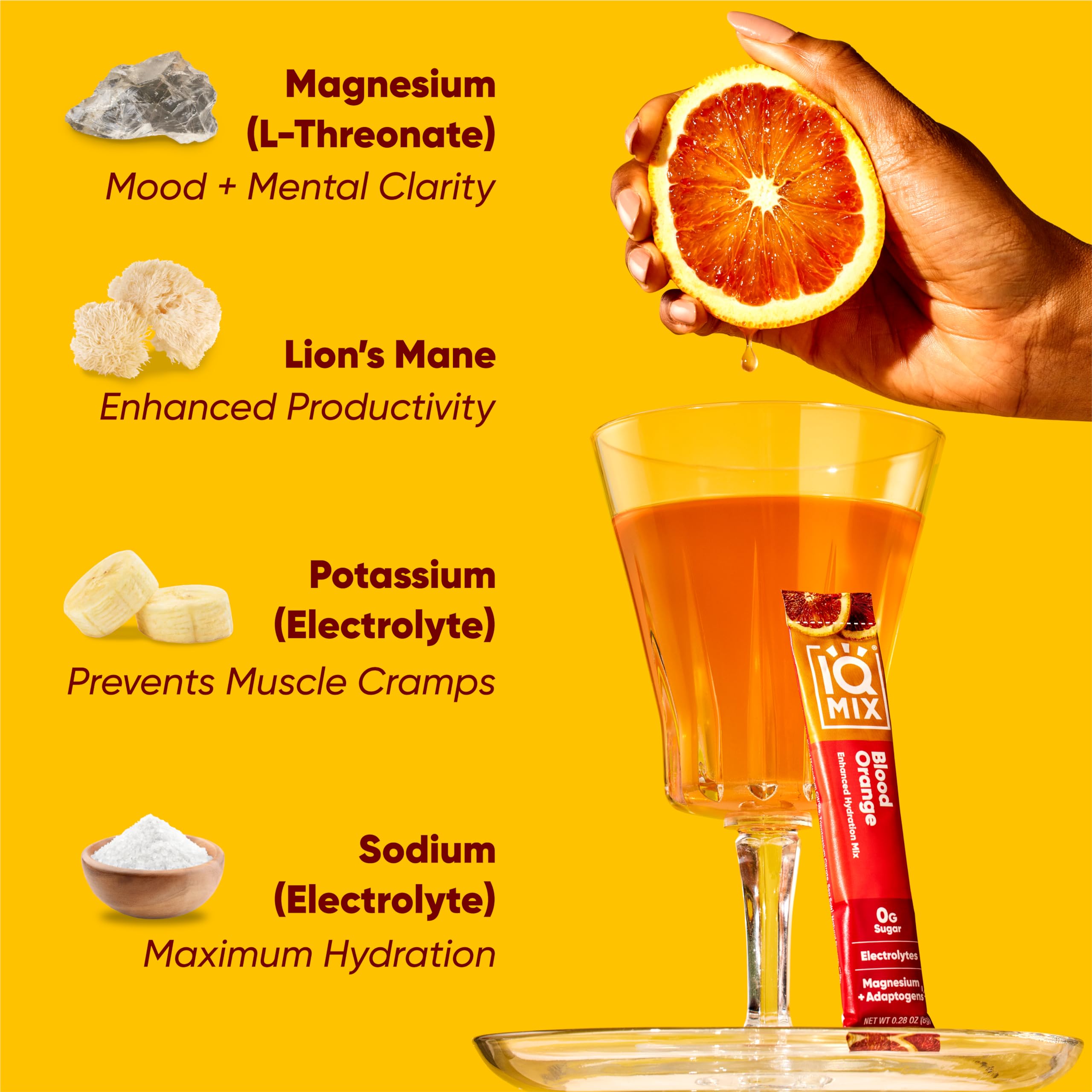 IQMIX Raspberry Lemonade packet helps hydration and focus on busy days.