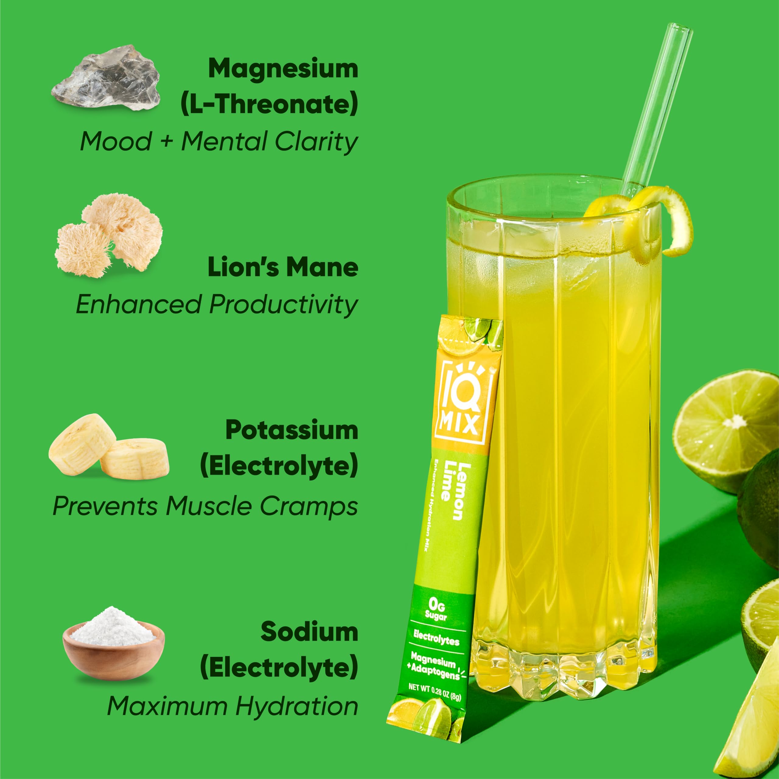 IQMIX variety pack display promoting multiple flavors for everyday use