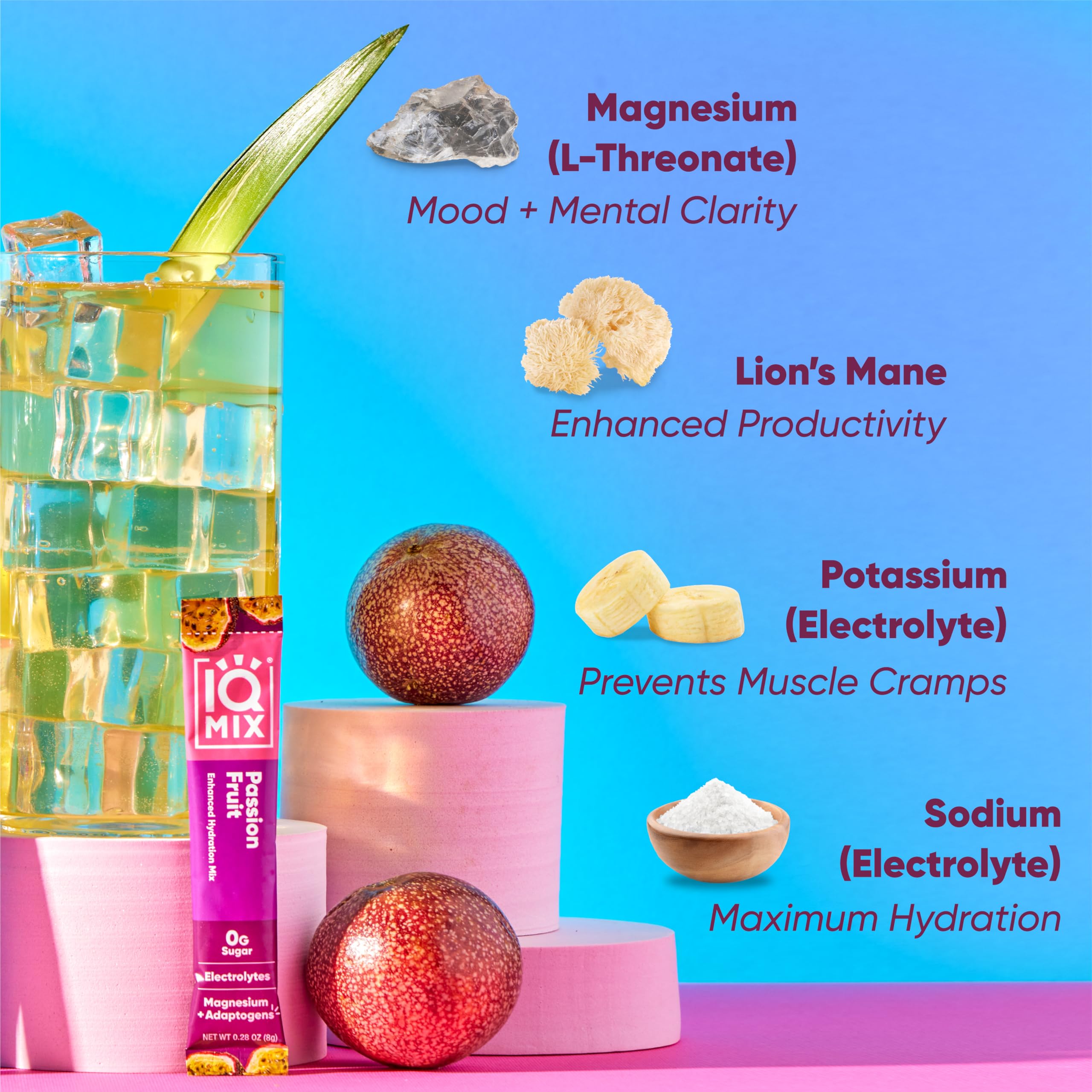 IQMIX Lion’s Mane focus image highlights brain-friendly ingredients for better concentration.