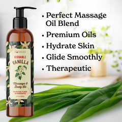IQNATURAL warming massage oil bottle designed to enhance intimate moments