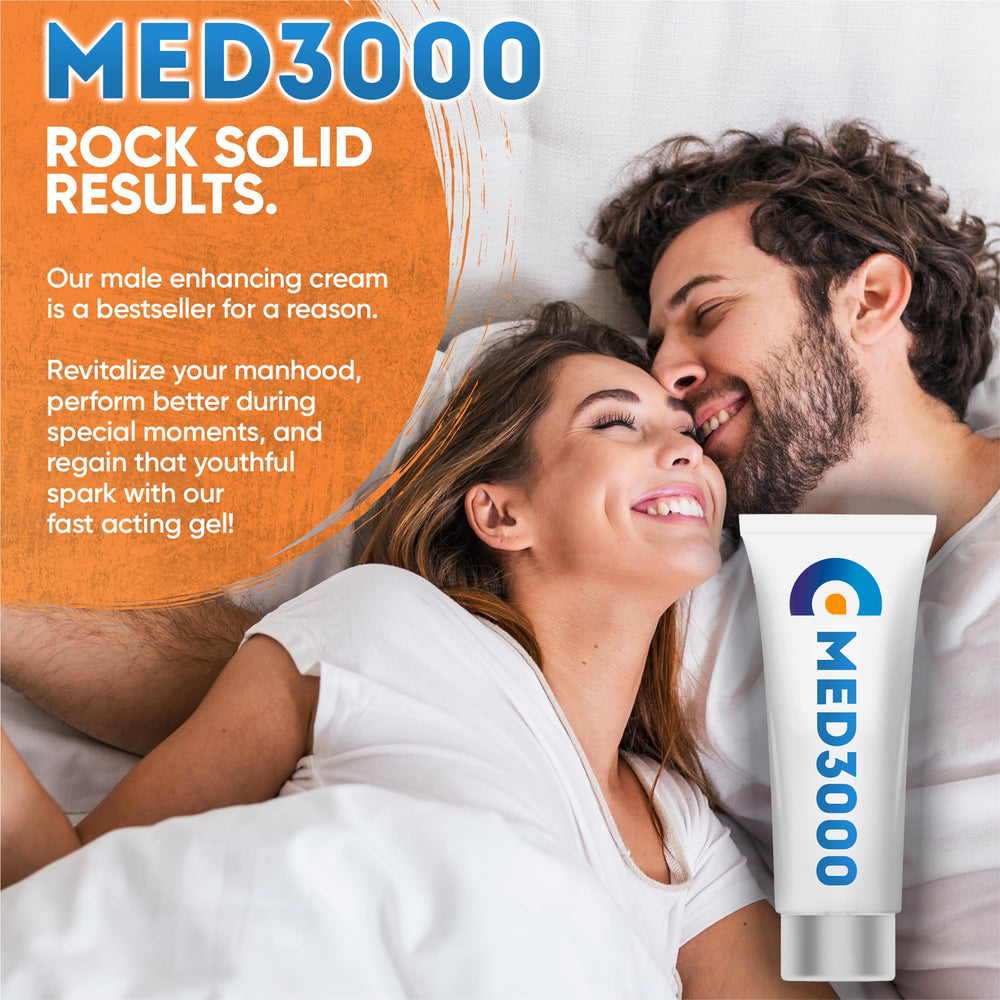 Irvy Gel Med3000 for Men bottle close-up reveals compact size.