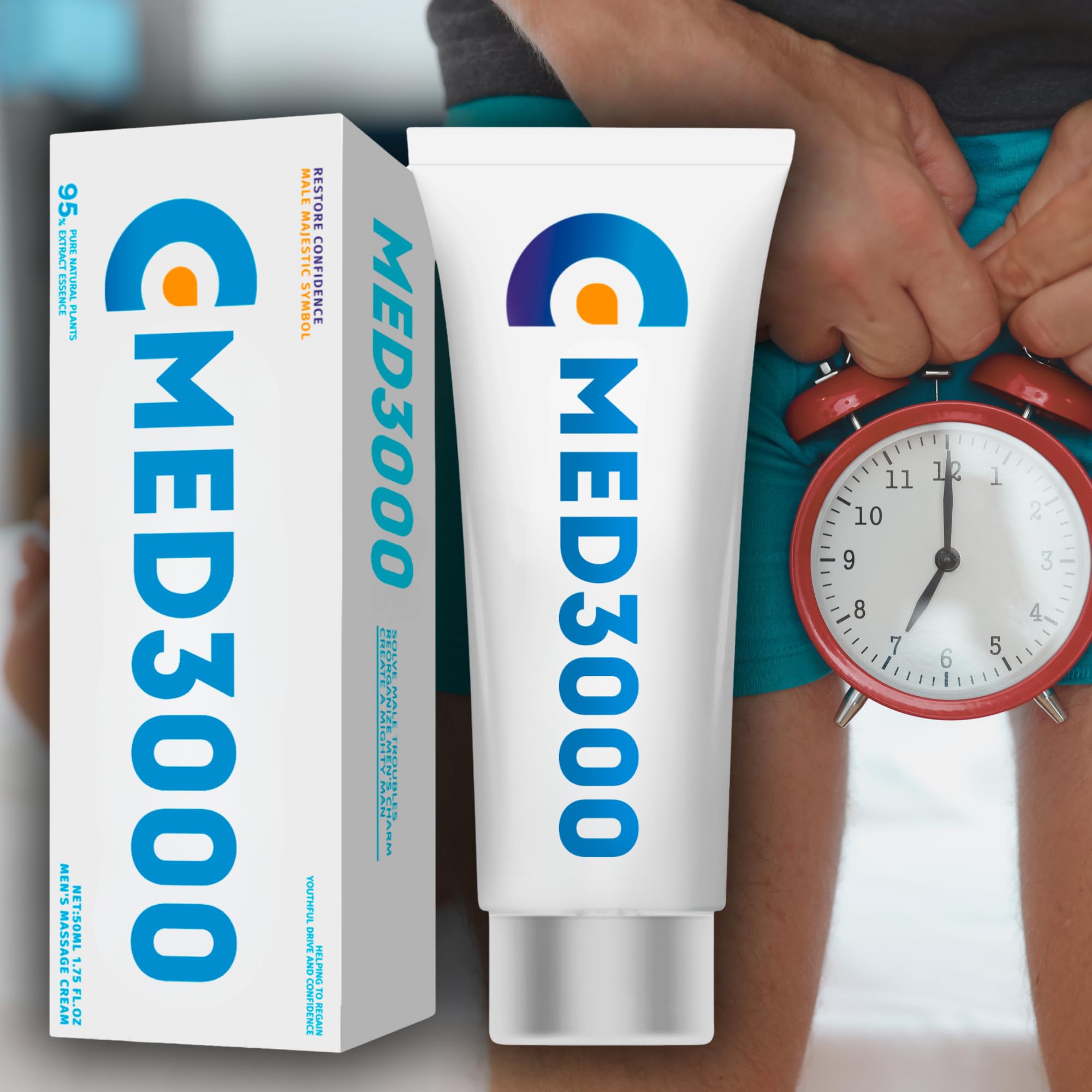 Irvy Gel Med3000 for Men massage cream for easy, soothing application.