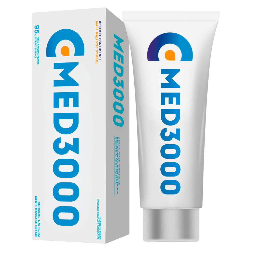 Irvy Gel Med3000 for Men travel packaging on display.