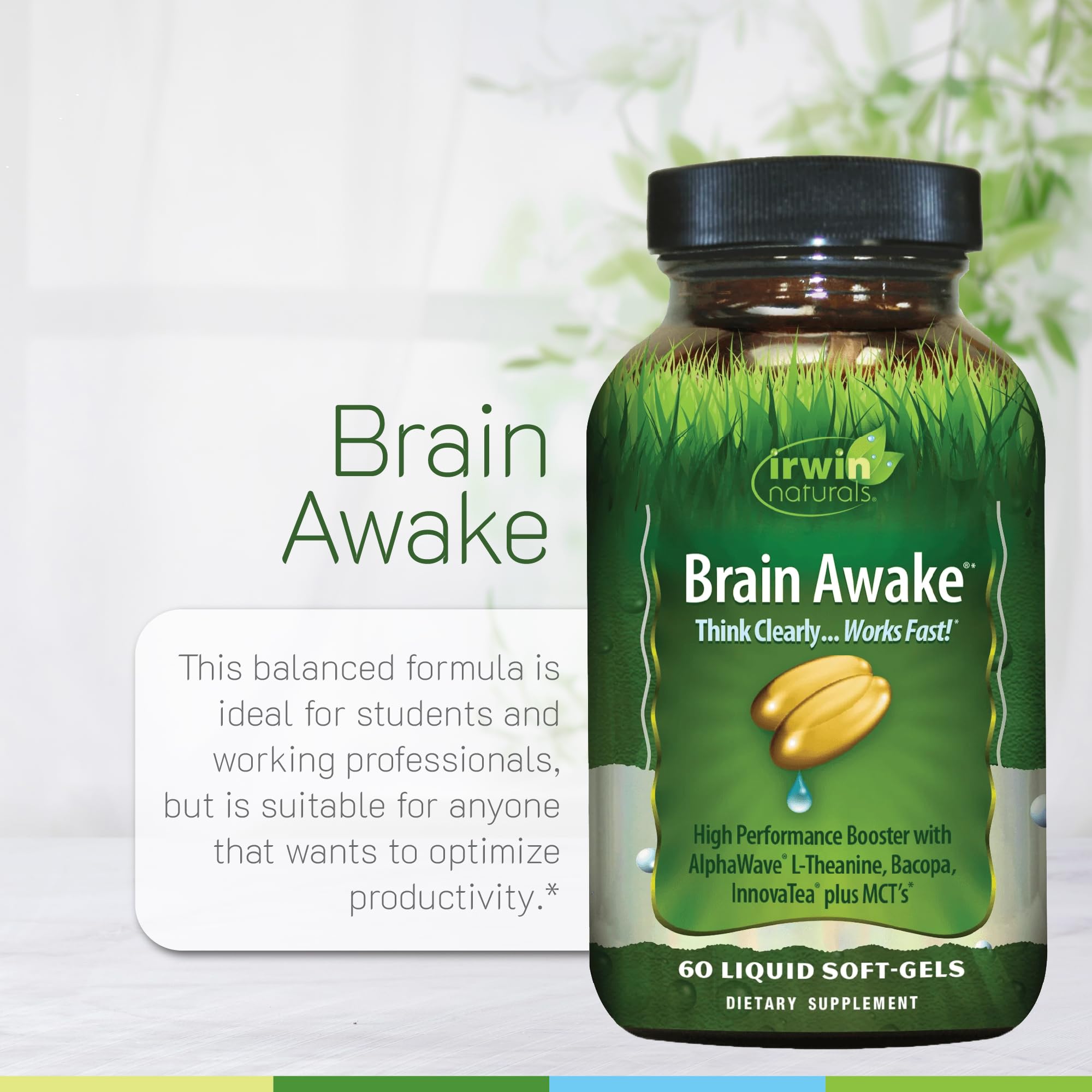 Brain Awake on a desk setup suggesting focused work and study sessions.