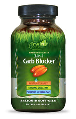 Irwin Naturals Carb Blocker bottle for everyday carb control on the go.