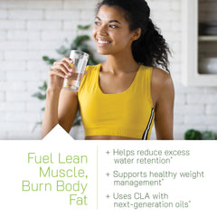 Irwin Naturals CLA Lean label close-up showing ingredients and potency.