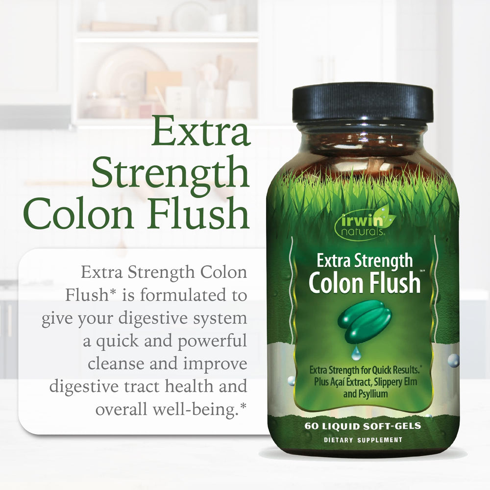 Irwin Naturals Colon Flush ingredients triphala and psyllium component visuals