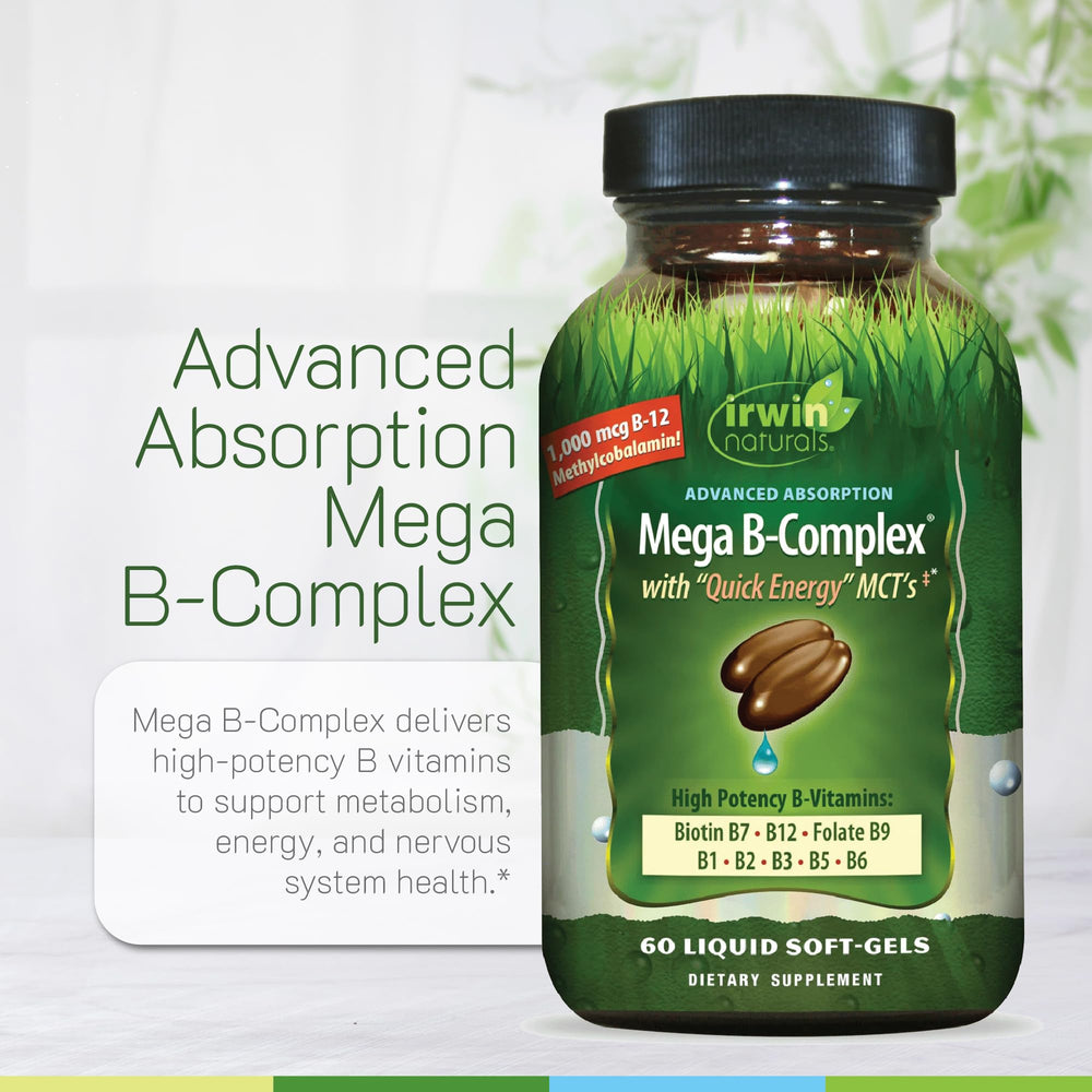 Irwin Naturals methylcobalamin B12 in composition for active support.