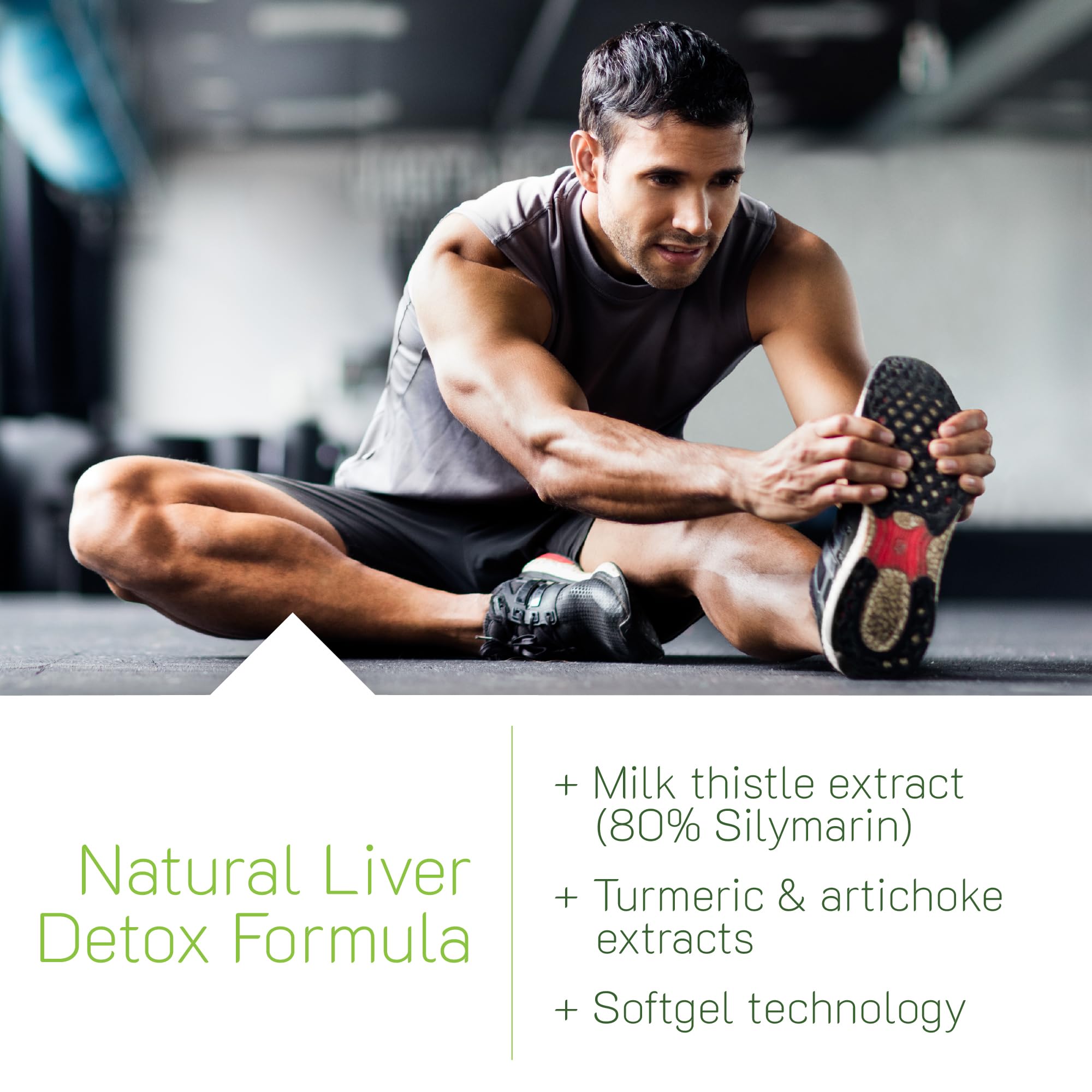 Irwin Naturals Milk Thistle Liver Detox bottle pouring capsules for daily use.