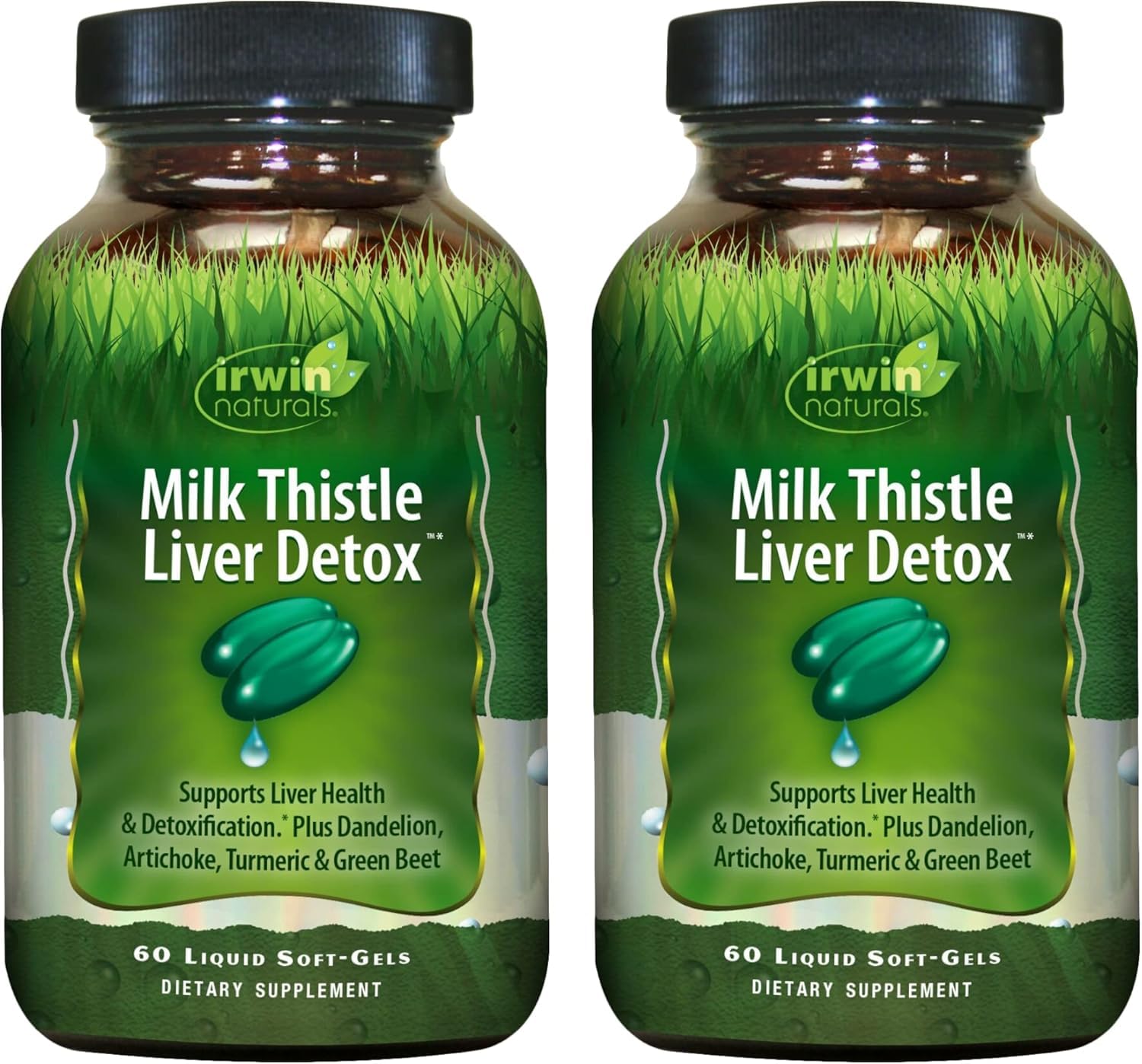 Irwin Naturals Milk Thistle Liver Detox bottle for daily liver support.