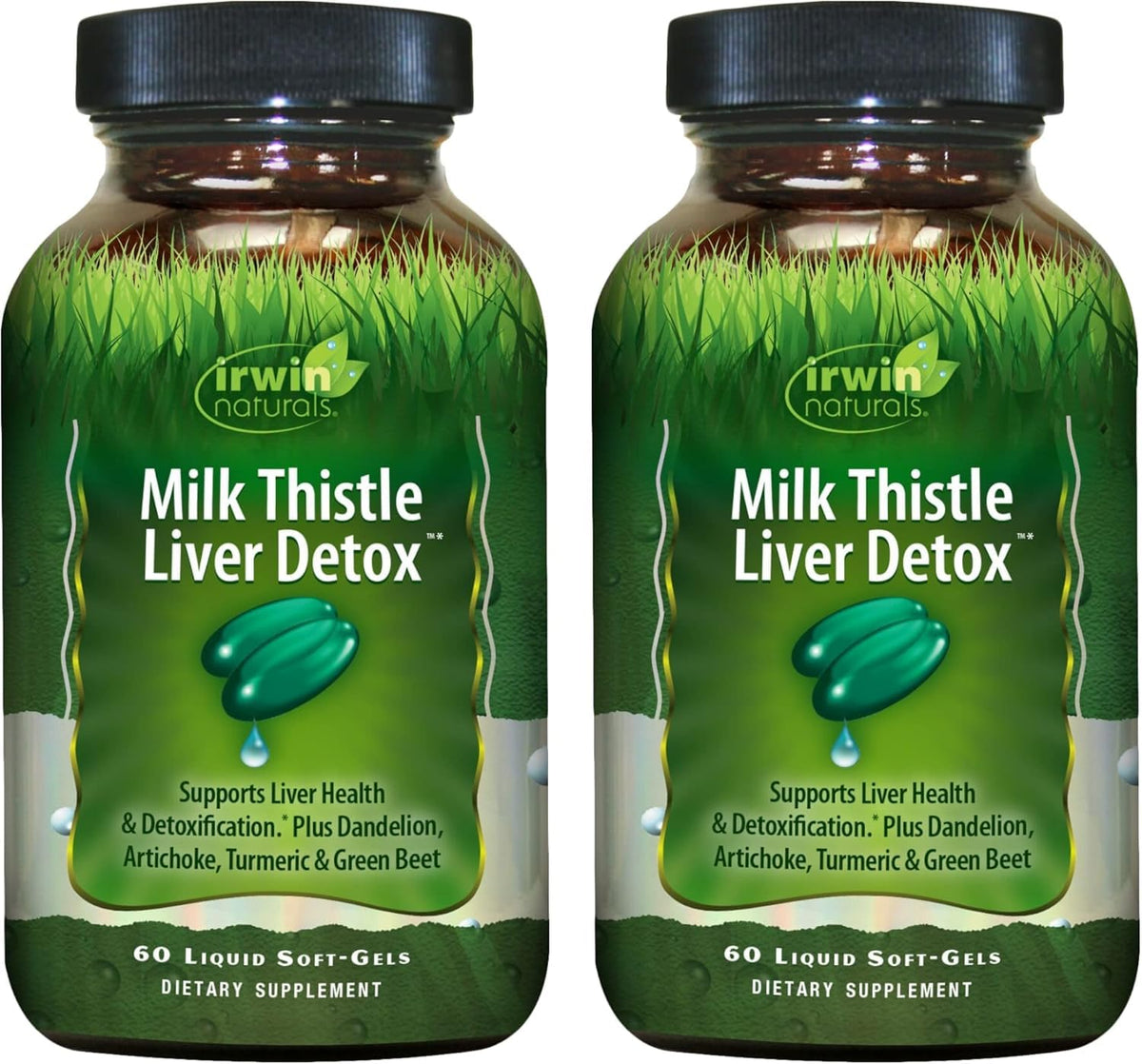 Irwin Naturals Milk Thistle Liver Detox bottle for daily liver support.