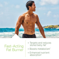 Irwin Naturals Stored-Fat Belly Burner pack-of-2 on the counter, offering value for routine use.