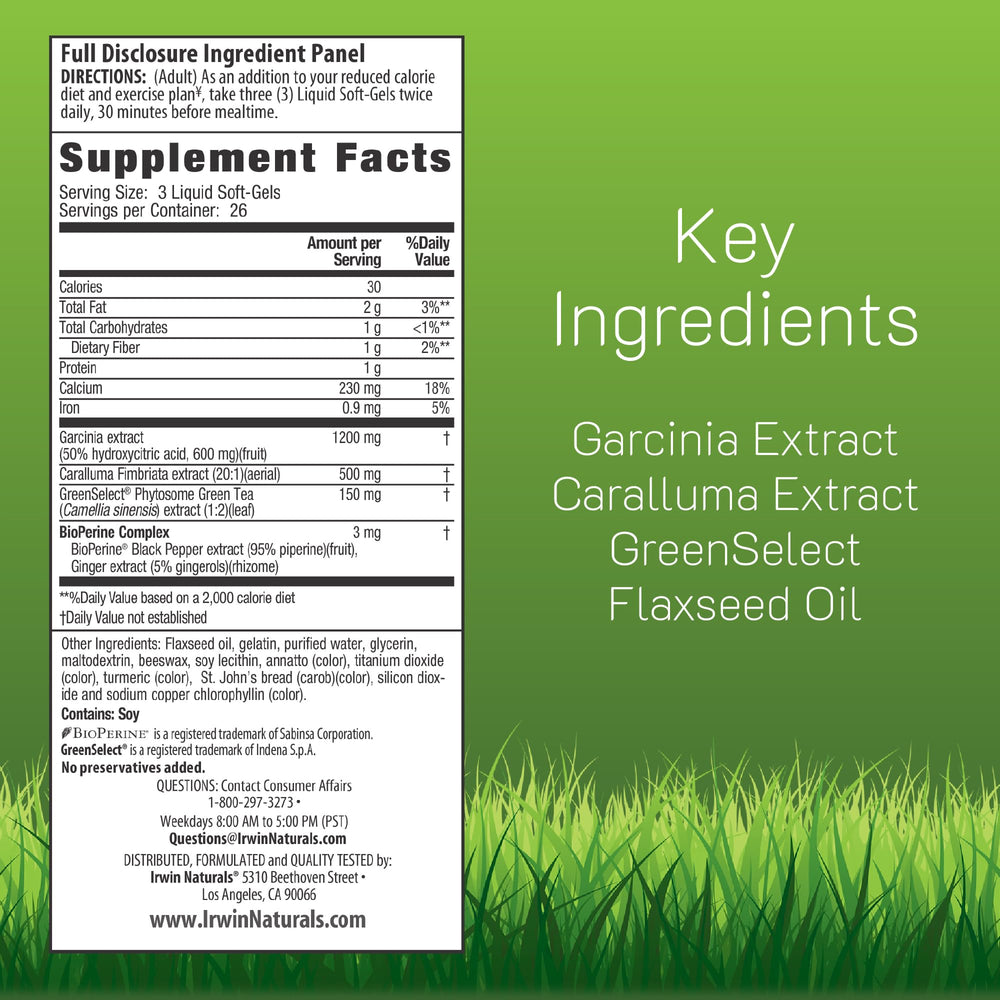Irwin Naturals bottle back label shows ingredients for transparency and informed use