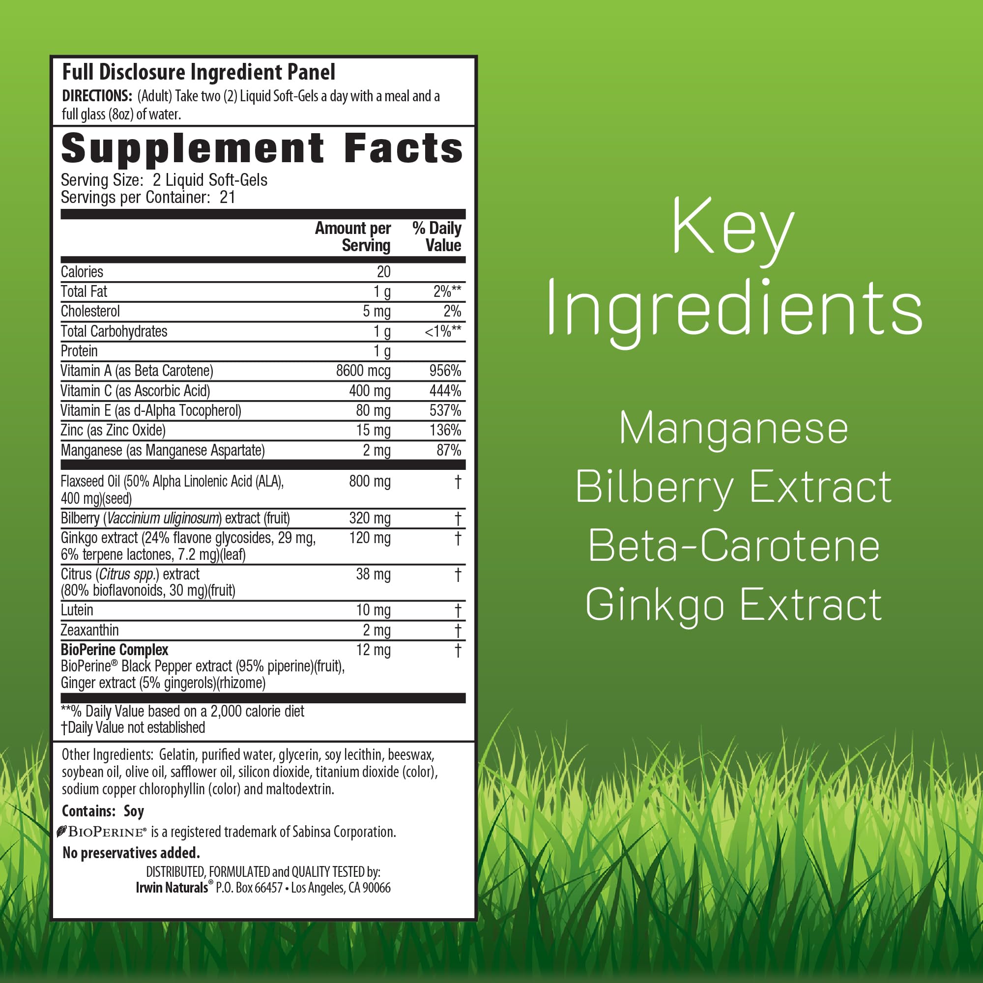 A scene with Vision Sharp softgels suggests easy daily intake.