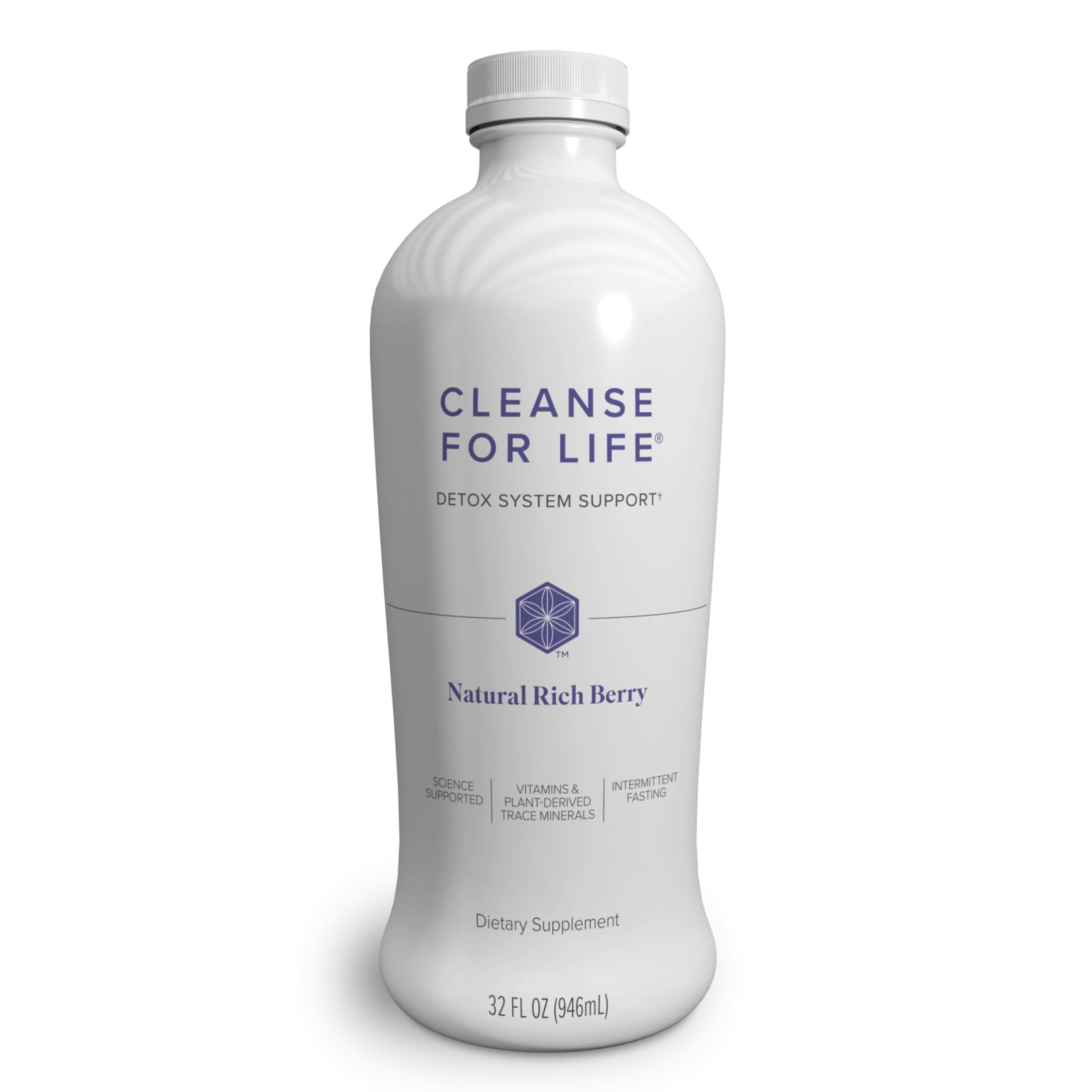 Isagenix Cleanse for Life bottle pour, refreshing berry cleanse for daily metabolism support.