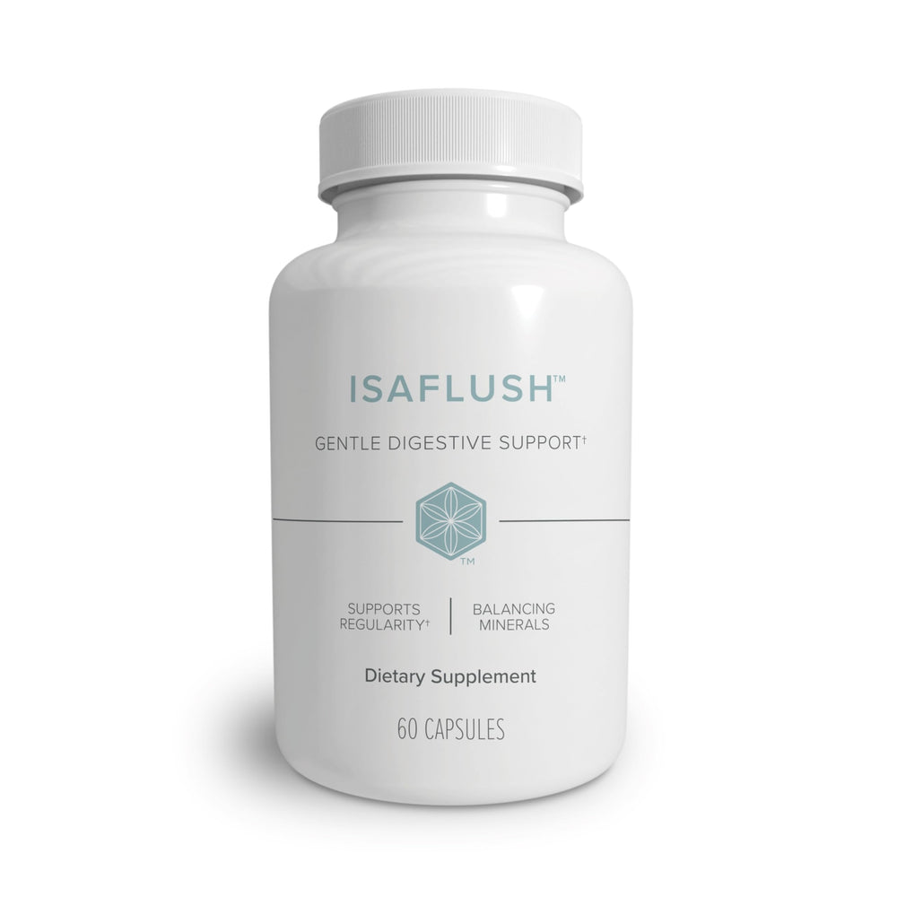 Isagenix IsaFlush bottle front view signaling gentle digestive support.