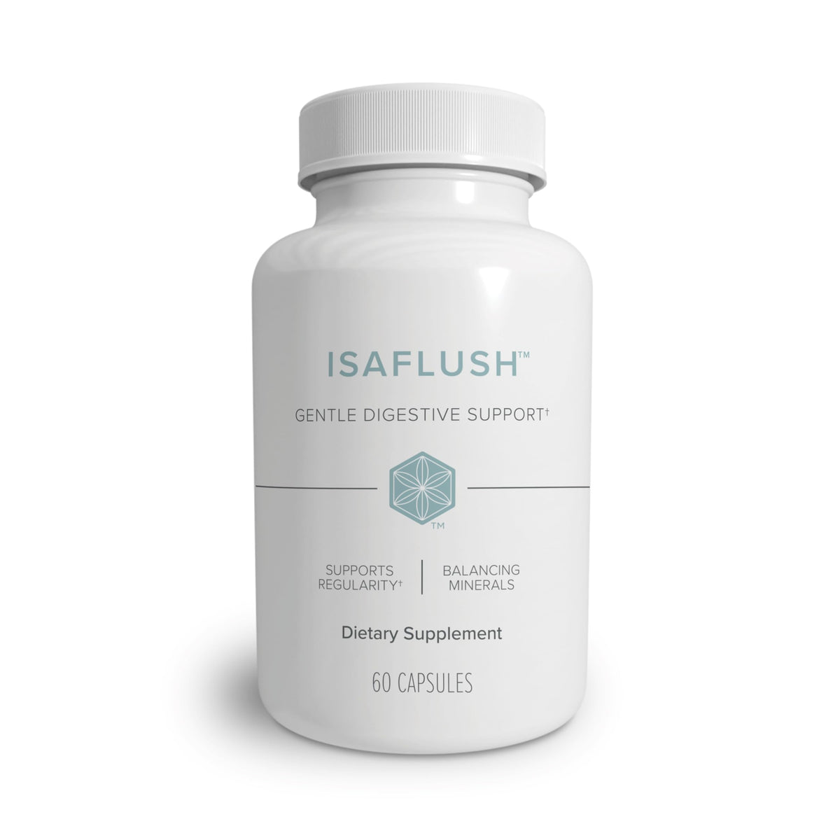 Isagenix IsaFlush bottle front view signaling gentle digestive support.