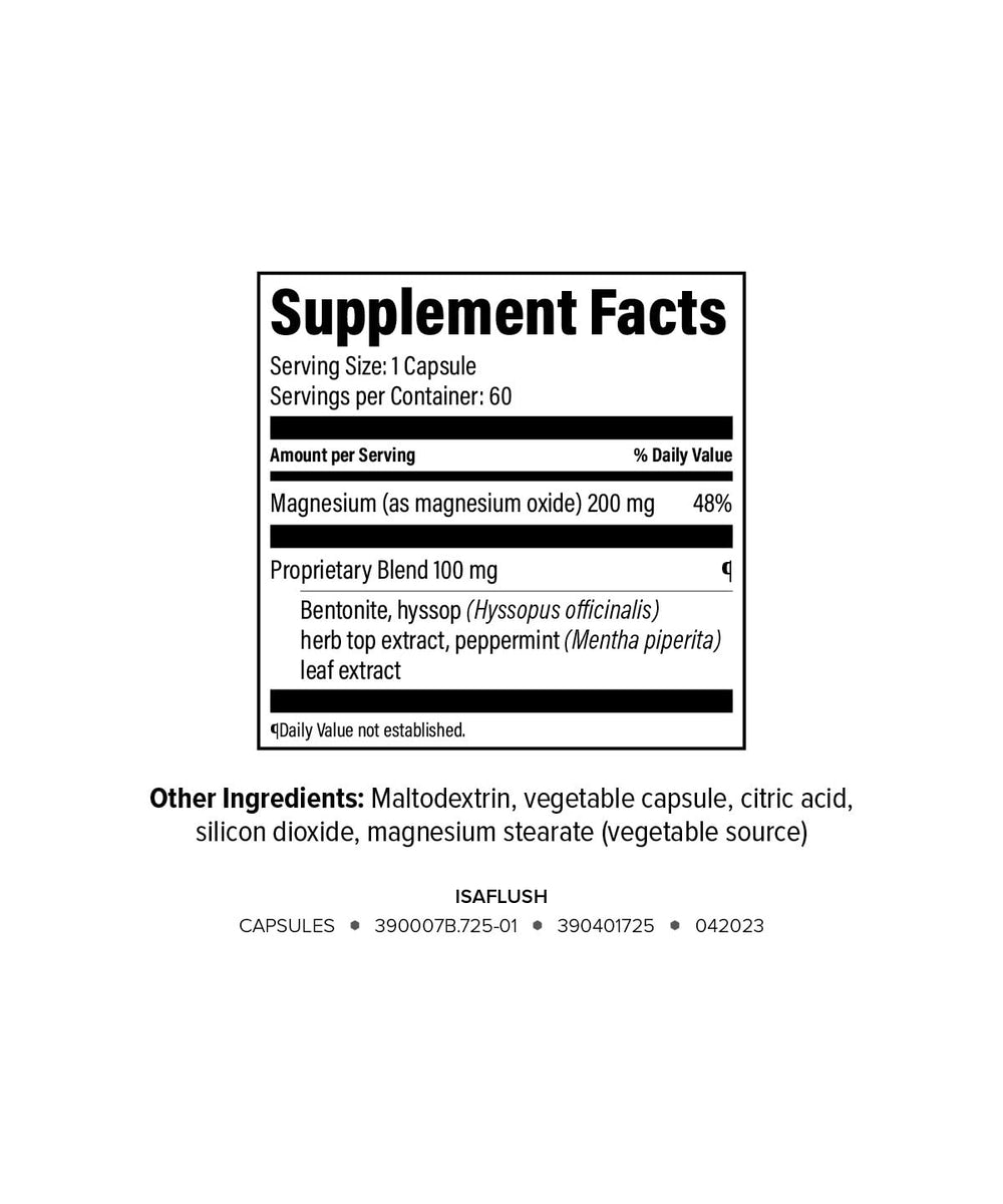 Isagenix IsaFlush capsules close-up for easy daily wellness.