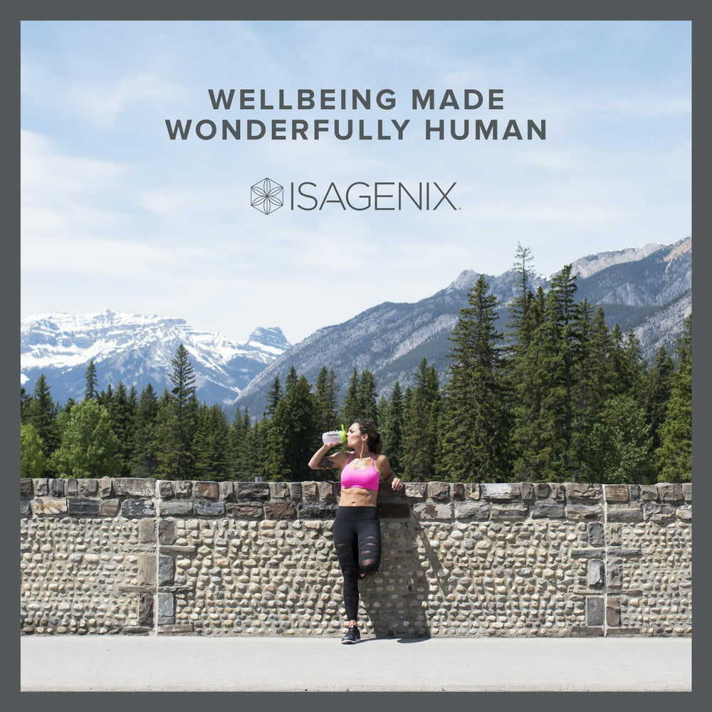 Isagenix IsaFlush packaging notes non-GMO ingredients.