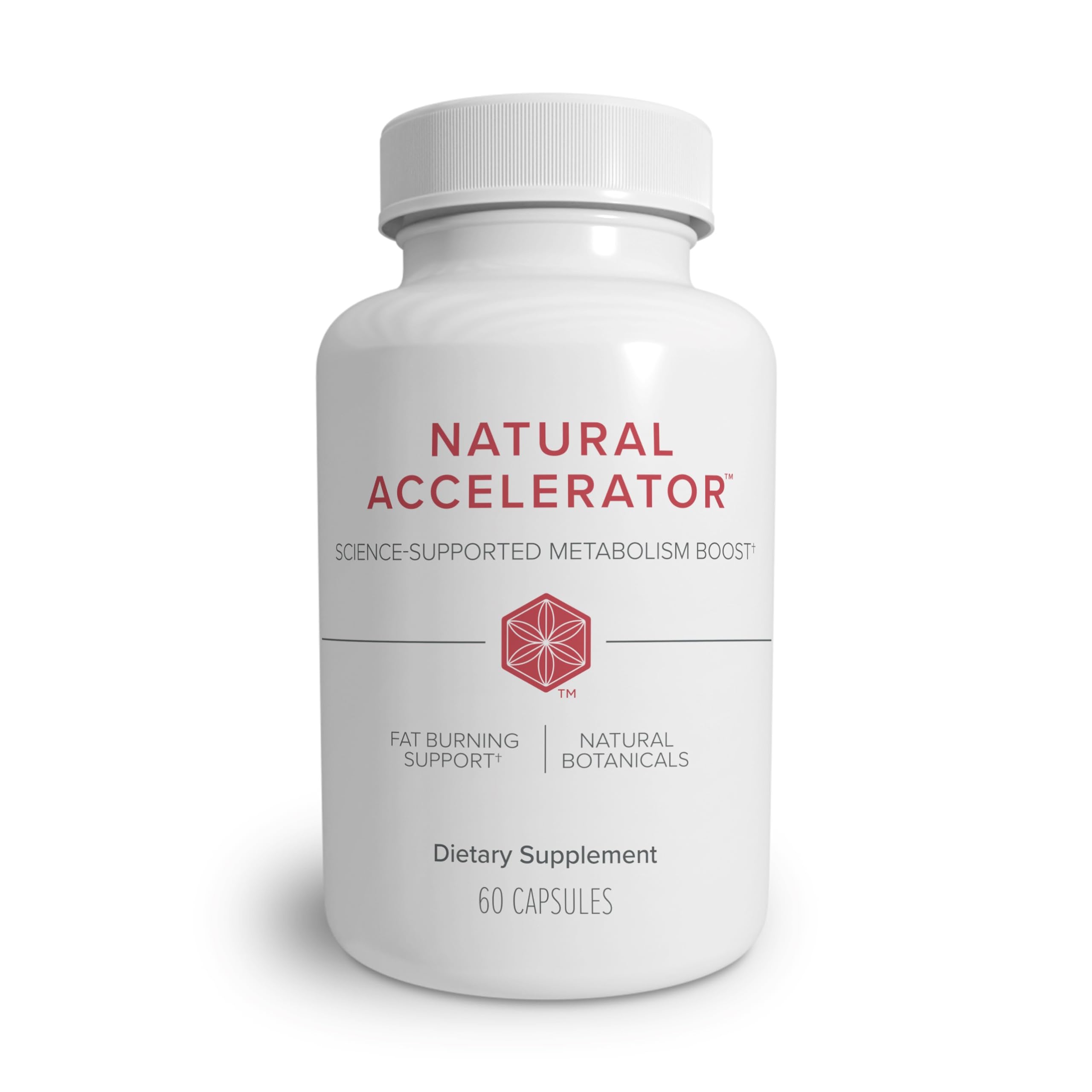 Isagenix Natural Accelerator bottle with citrus extracts supports metabolism.