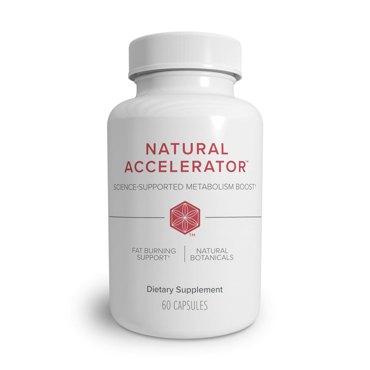 Isagenix Natural Accelerator bottle with citrus extracts supports metabolism.