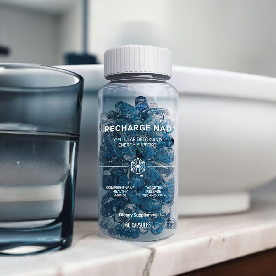 Isagenix Recharge NAD packaging emphasizing user-friendly bottle design