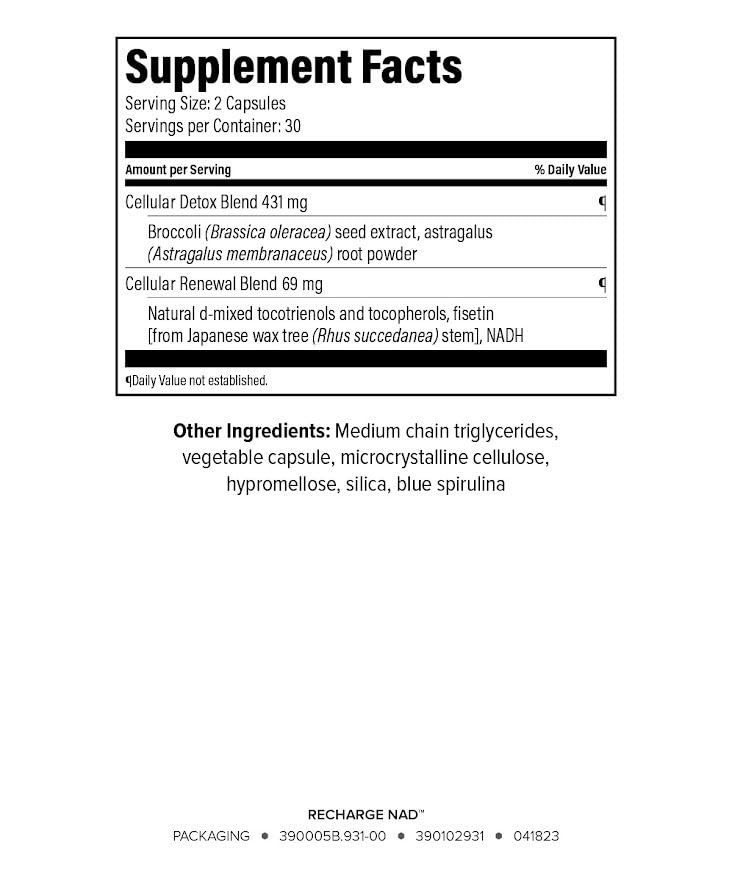 Isagenix Recharge NAD timed-release capsules ready to support steady energy