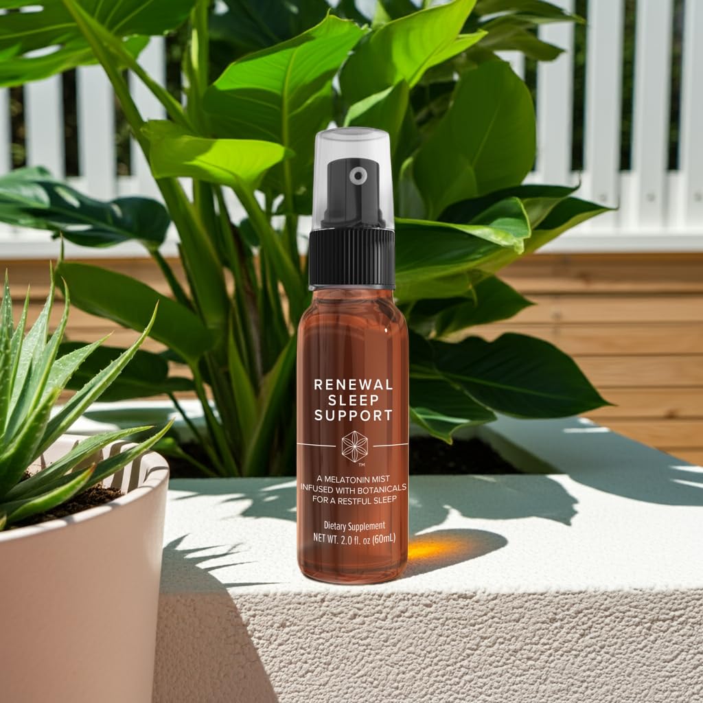 Isagenix Renewal Sleep Support travel-friendly two-ounce bottle for jet-set schedules.