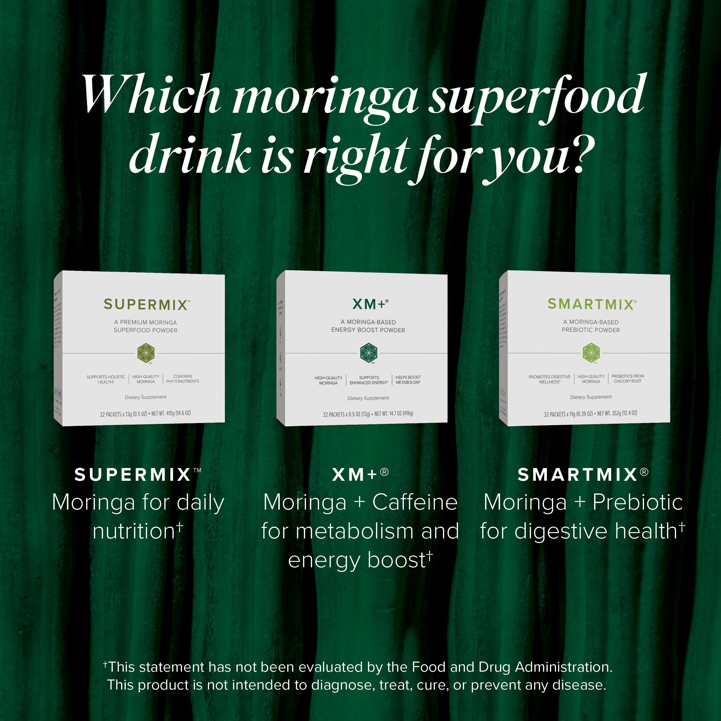 Isagenix XM+ shade-dried moringa leaves for plant-based energy support