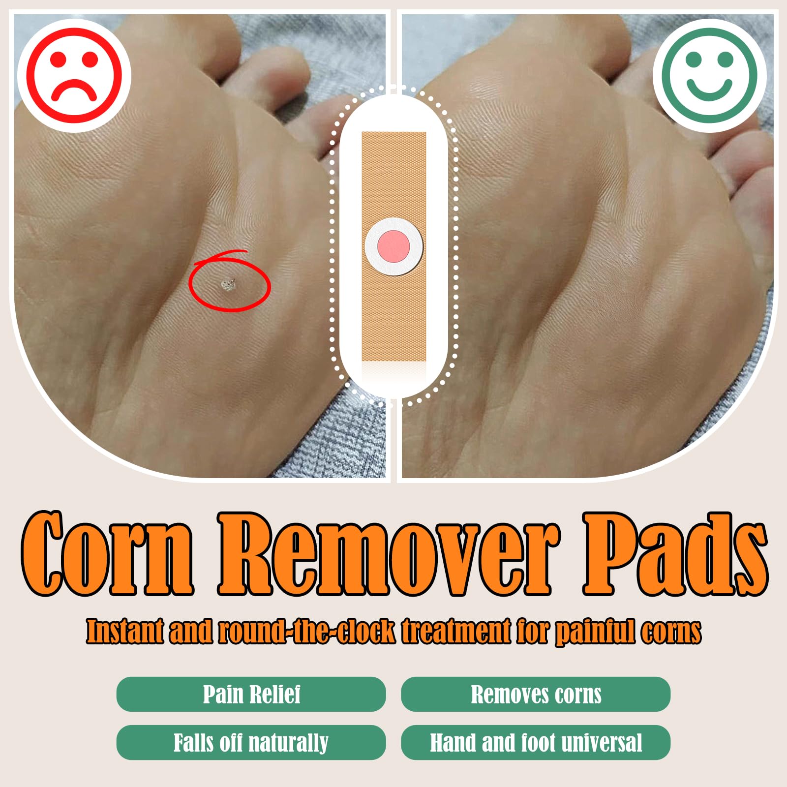 Isalevos pad on heel provides targeted relief for stubborn heel corns