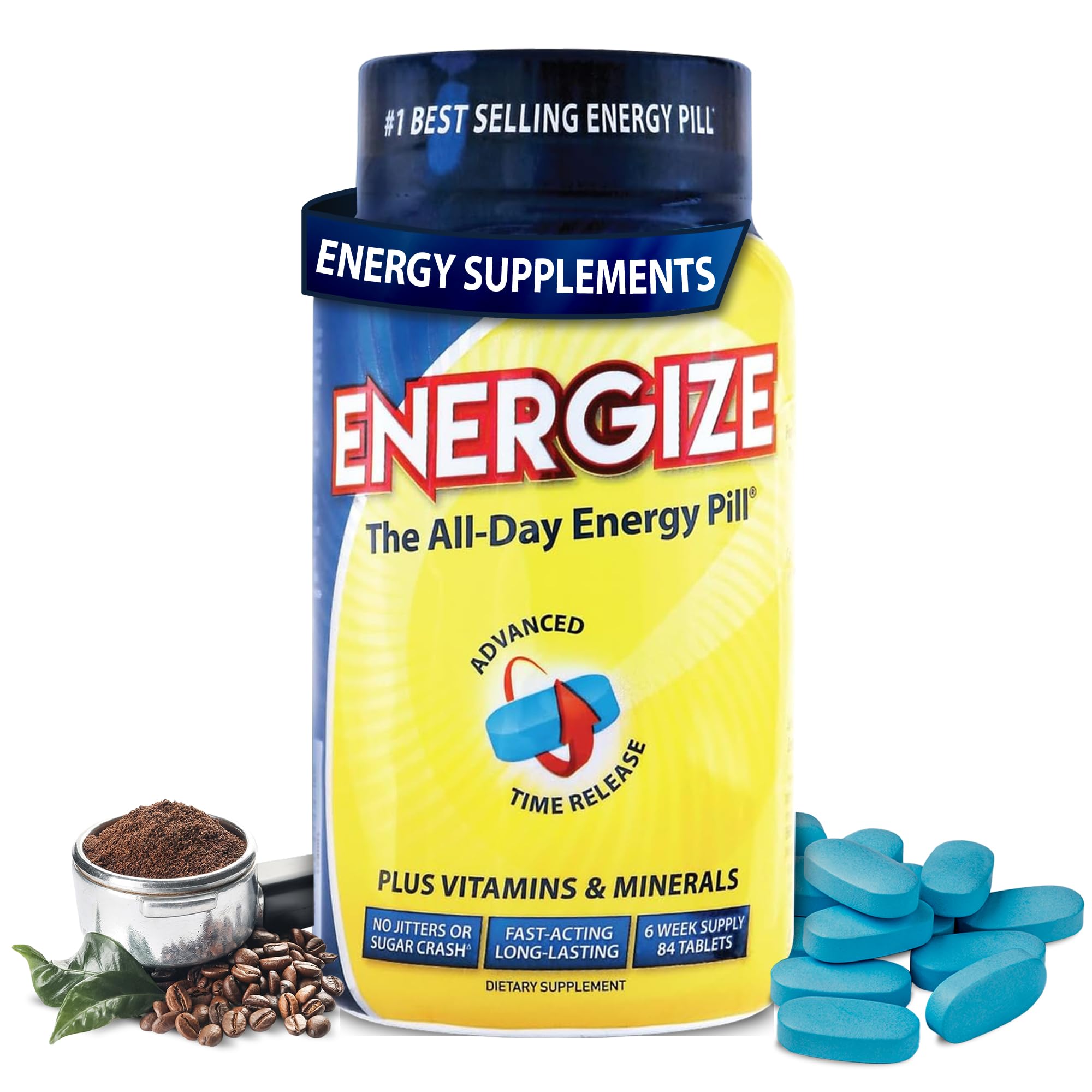 iSatori Energize time-release bottle front for steady daytime energy
