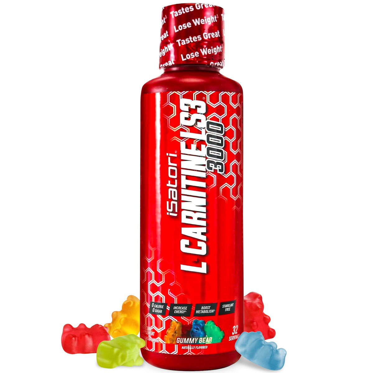 iSatori L-Carnitine LS3 3000 bottle front for stimulant-free energy support