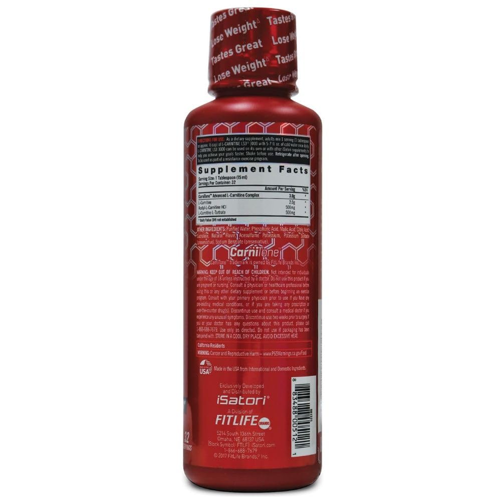 iSatori L-Carnitine LS3 3000 dosing spoon highlights easy one-spoon serving