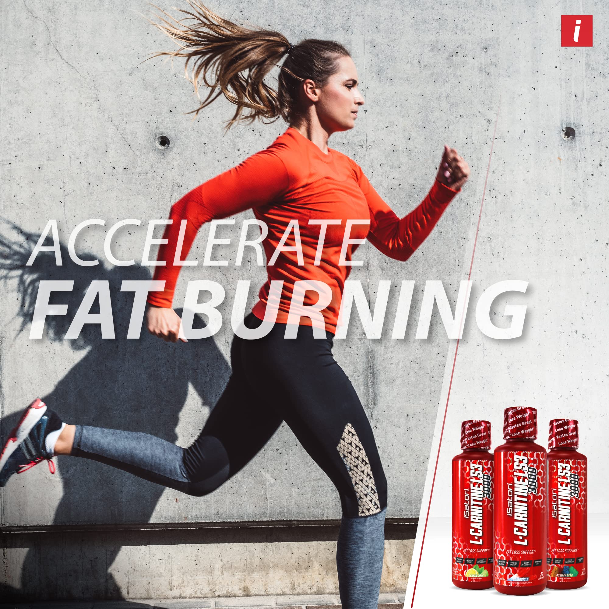 iSatori L-Carnitine LS3 3000 ingredients label emphasizes purity and keto-friendly formula