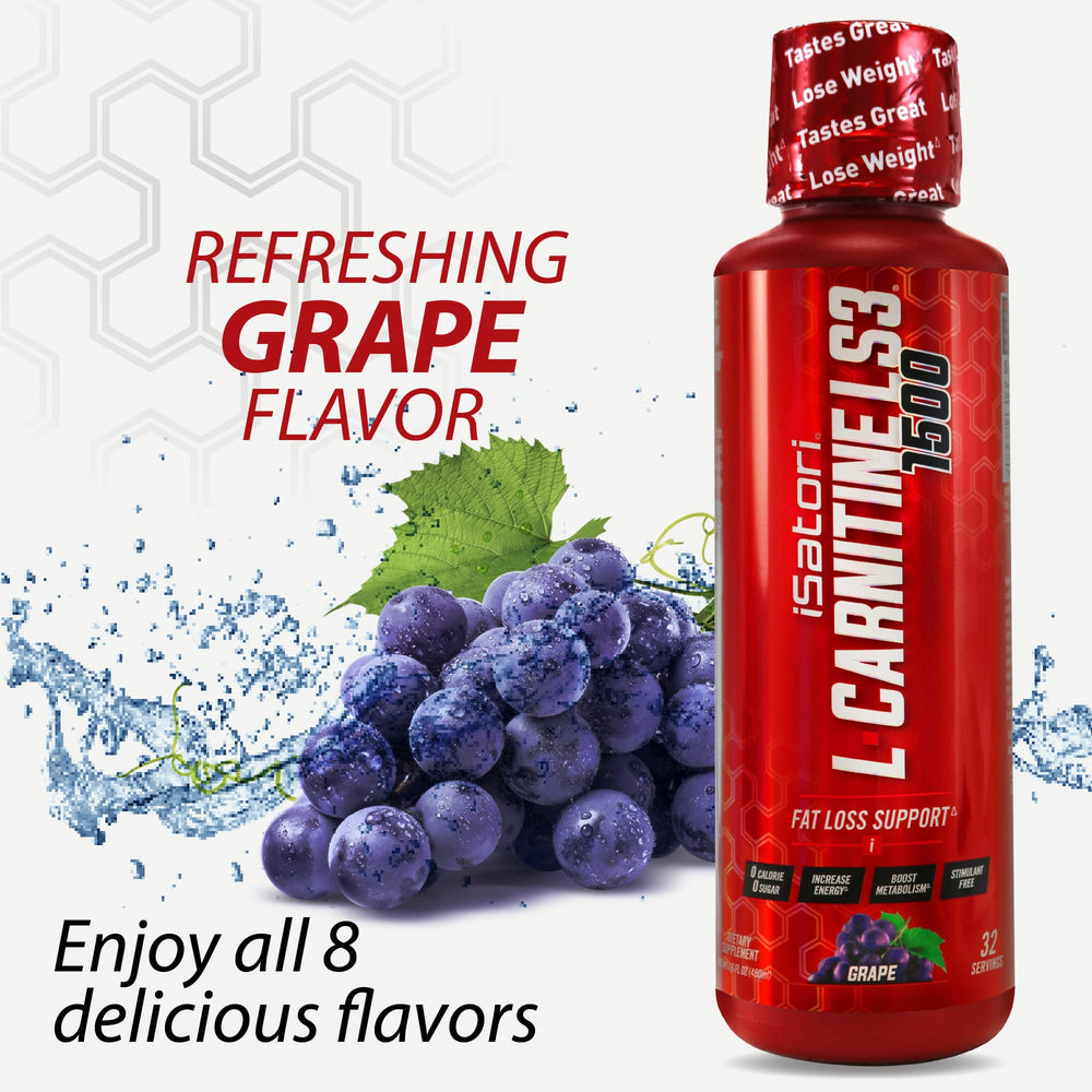 isatori L-Carnitine LS3 ingredient list showcases pure, additive-free formula.