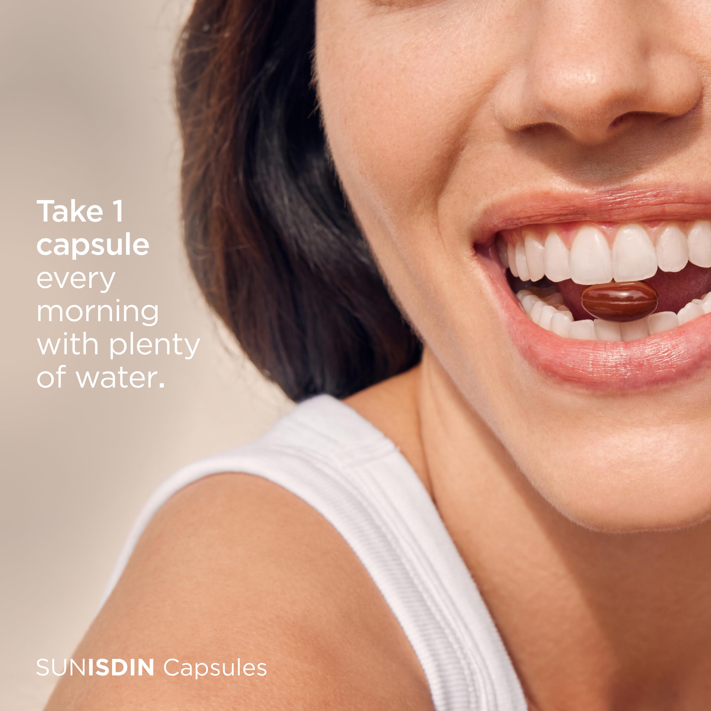 ISDIN SUNISDIN radiance scene hints at hydrated, glowing skin