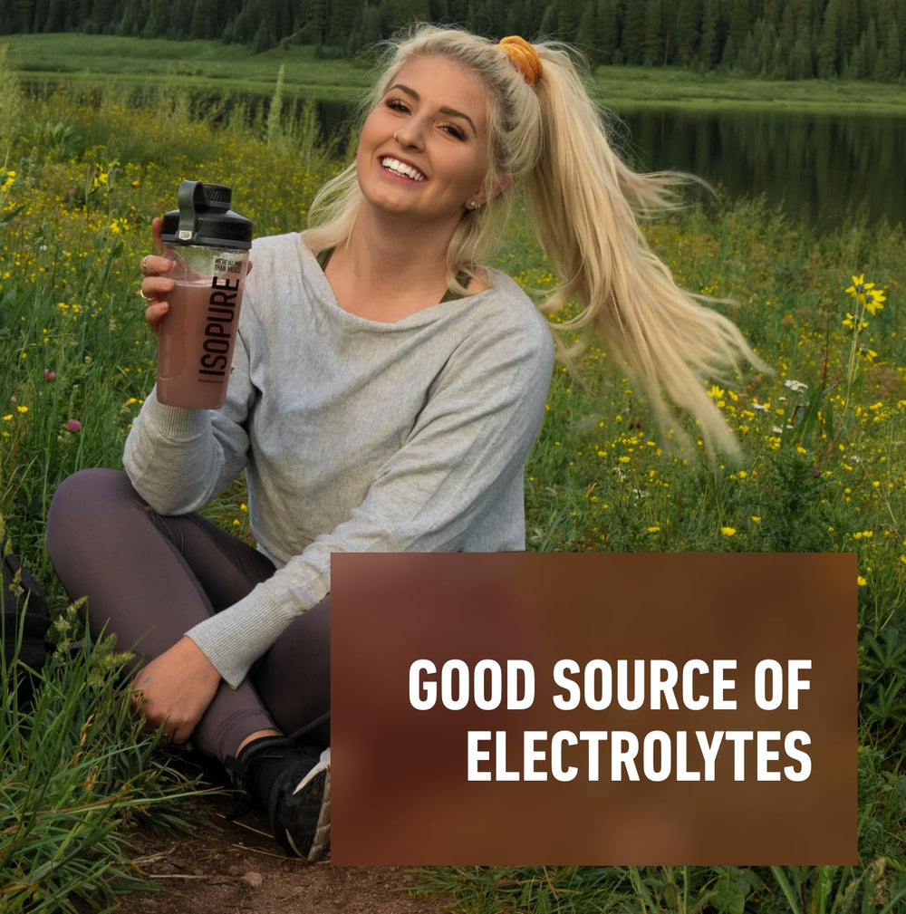Isopure Dutch Chocolate whey isolate used in baking for high-protein recipes.