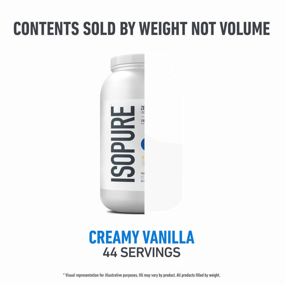 Isopure Vanilla smoothie ingredients idea for shakes and recipes.