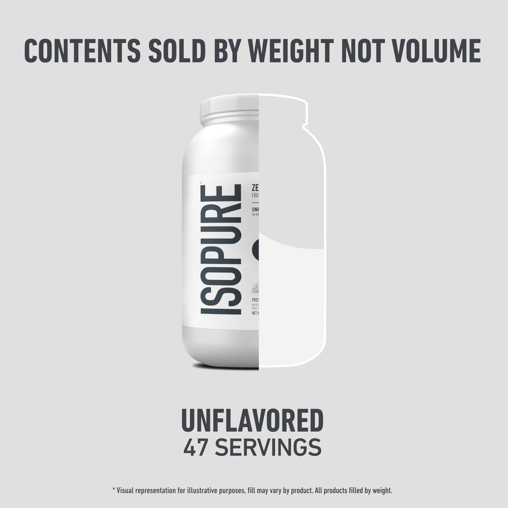 Isopure whey isolate daily nutrition in convenient 3 lb packaging.