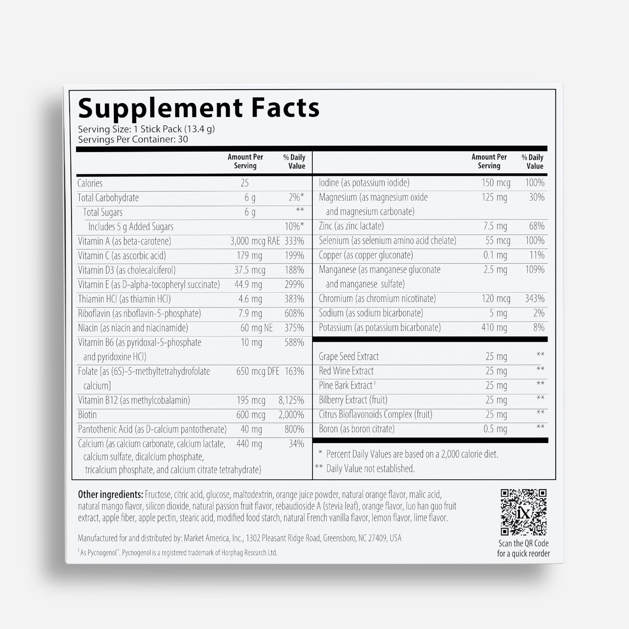Isotonix Daily Essentials packaging closeup highlighting 30 packets.