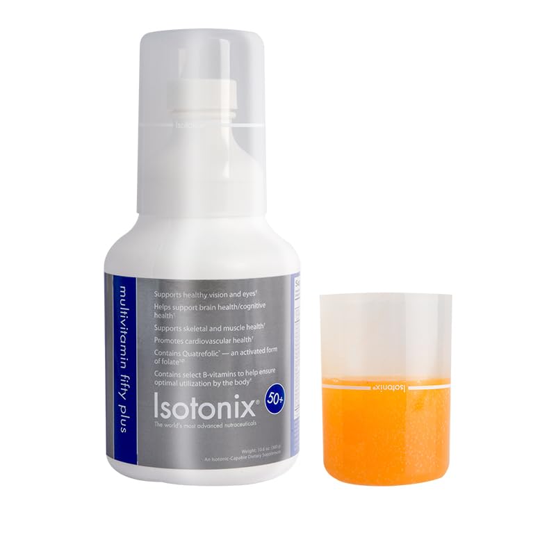 Isotonix Multivitamin Fifty Plus tablets in container emphasize comprehensive nutrient support