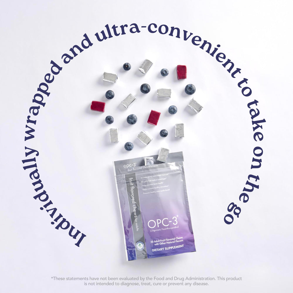 Isotonix OPC-3 antioxidant chews citrus bioflavonoids showcase bright natural flavor and daily use