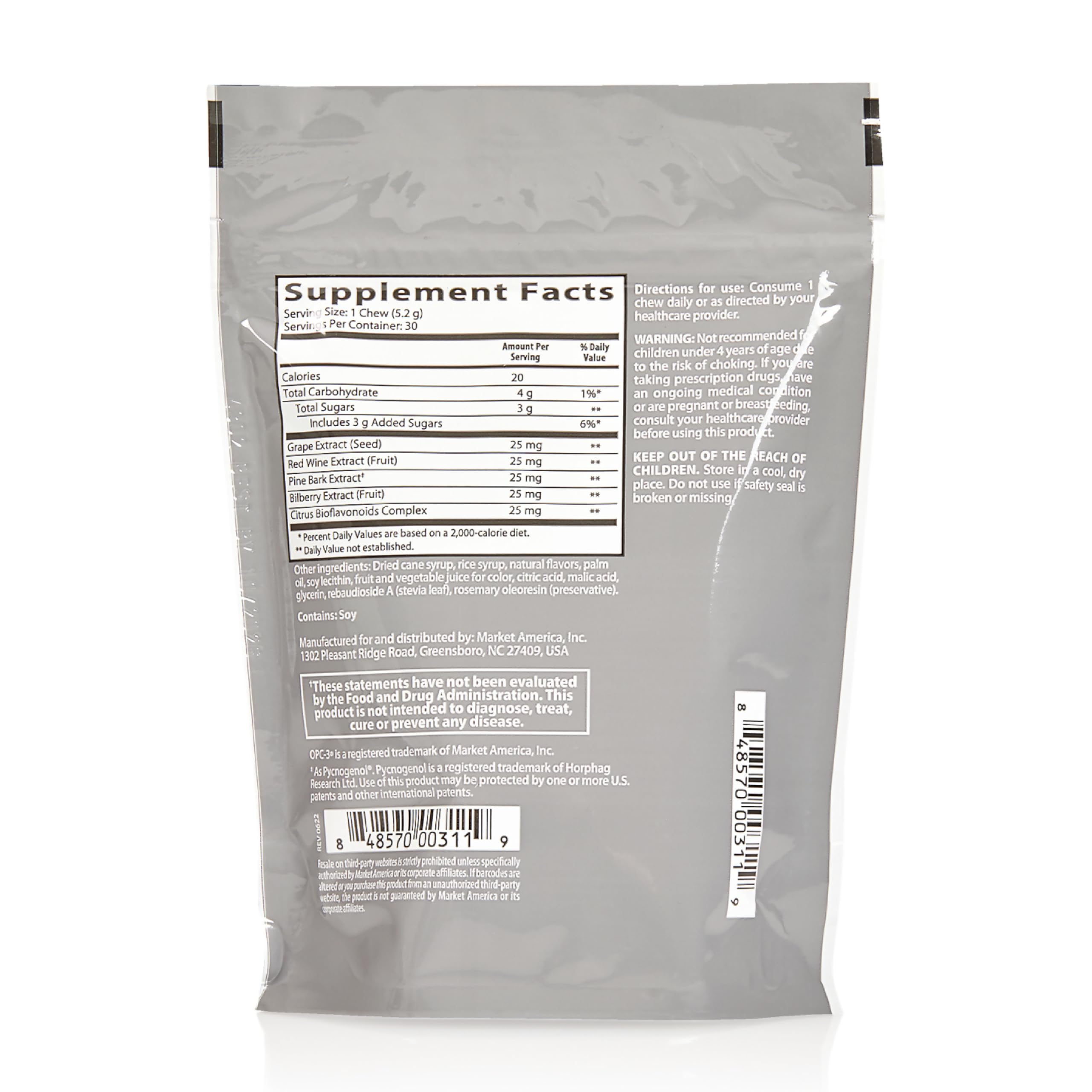 Isotonix OPC-3 antioxidant chews variety flavor sample presented for taste testing