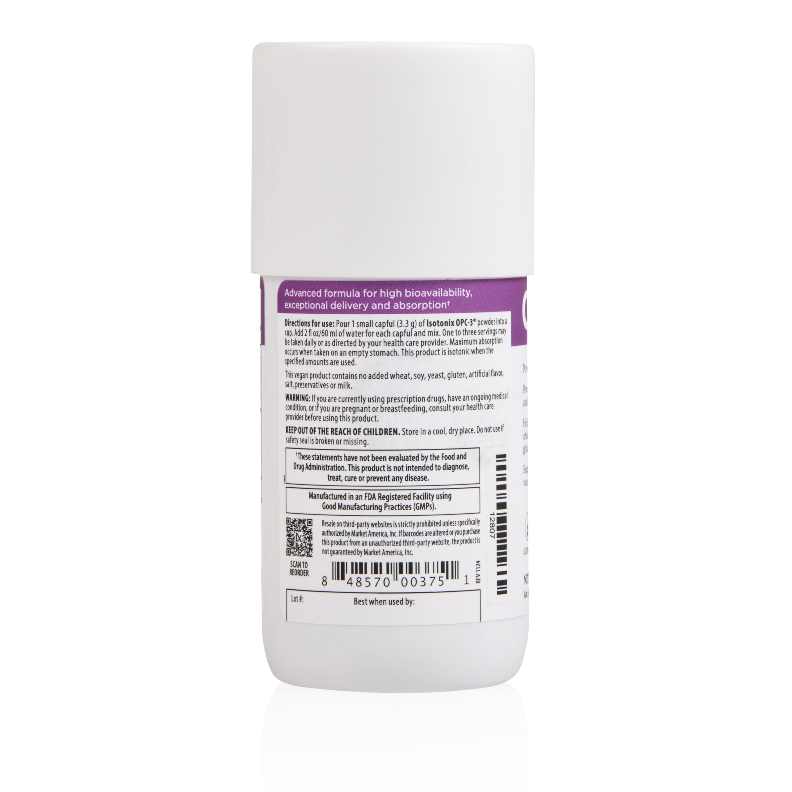 Isotonix OPC-3 glass of water ready for a daily routine
