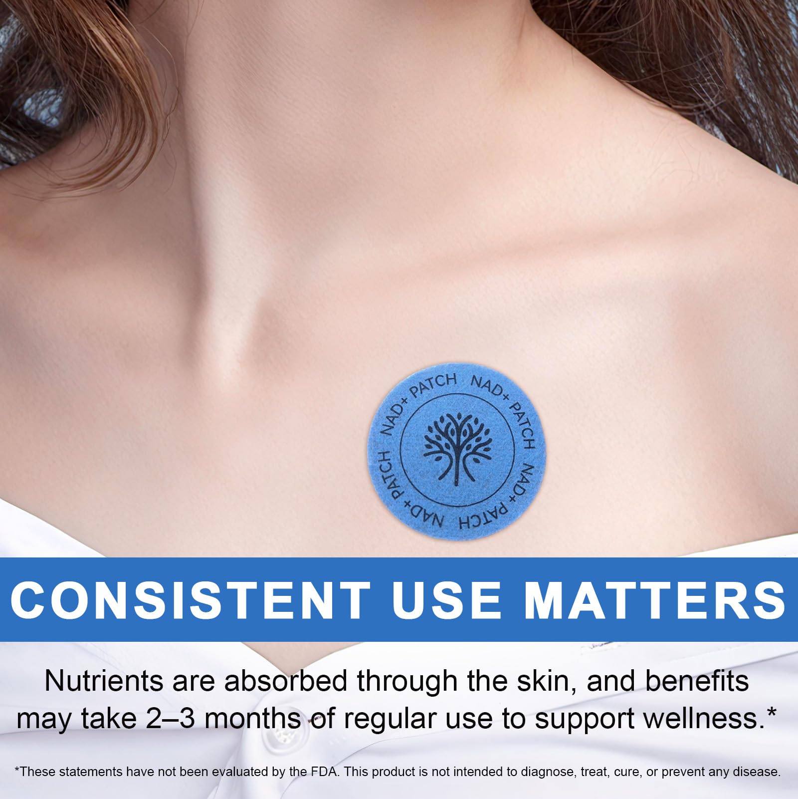 ISUNRISE NAD patch adhesion test demonstrates skin-friendly, non-irritating wear.