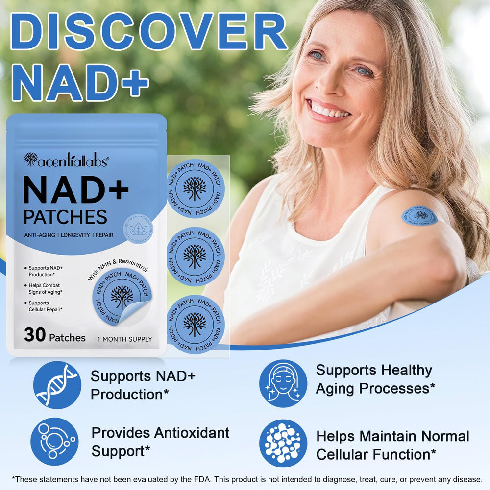 ISUNRISE NAD patch packaging showing 30-count for ongoing wellness.